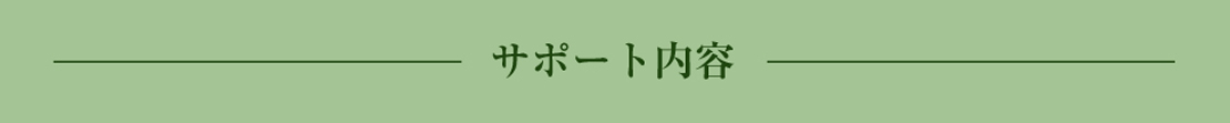 サポート内容